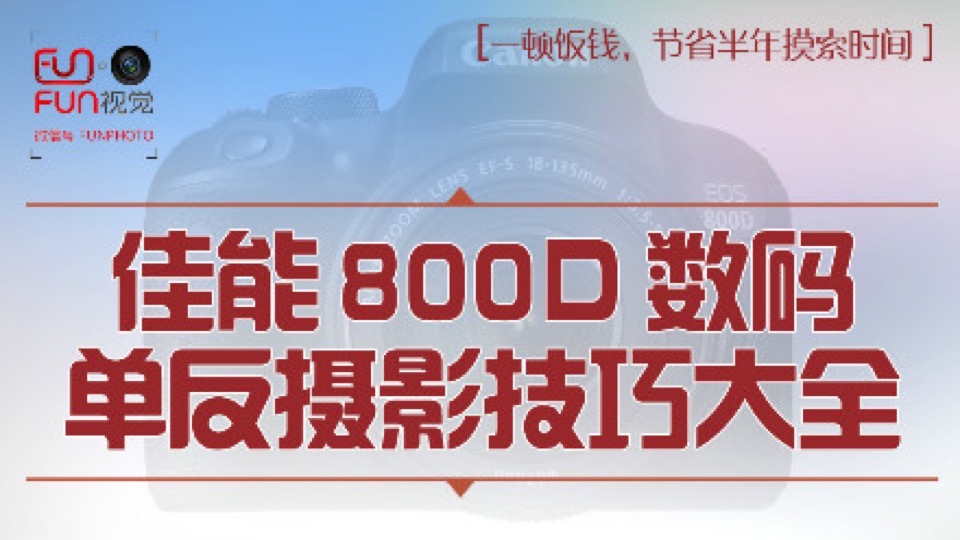 佳能800D 数码单反摄影技巧大全-限时优惠