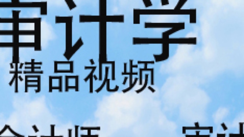 审计学(审计师)会计师-限时优惠