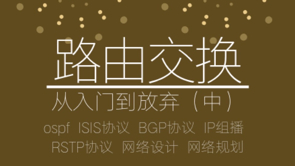 路由交换从入门到放弃(中)-限时优惠