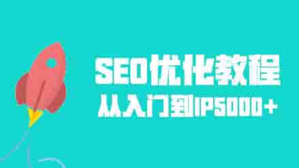 SEO优化-从入门到日IP5000的课程-限时优惠