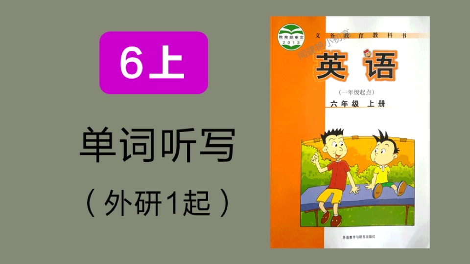 111教材单词听写_外研1起_6年上-限时优惠