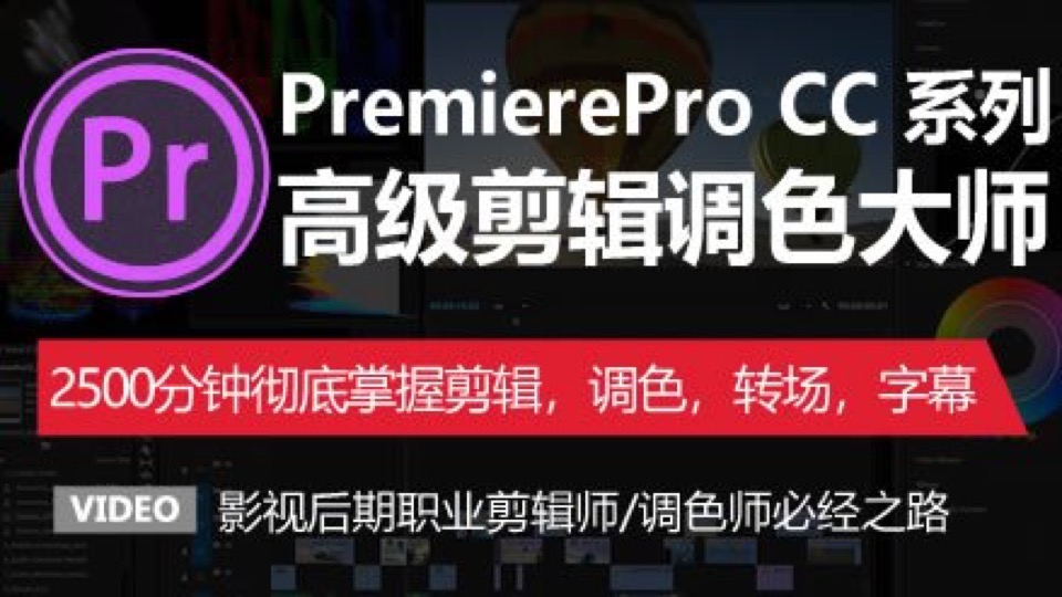 PR 影视后期高级剪辑调色大师-限时优惠