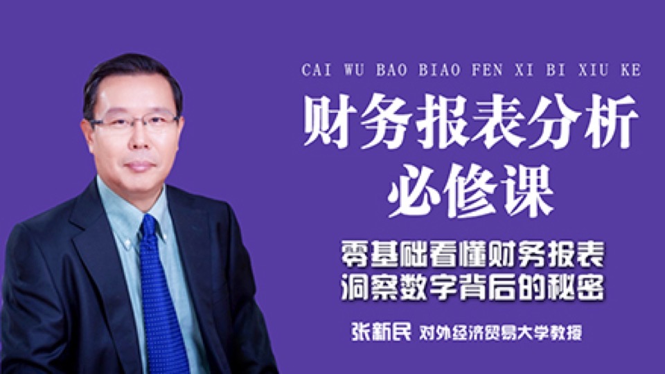 张新民教授:零基础财务报表分析-限时优惠