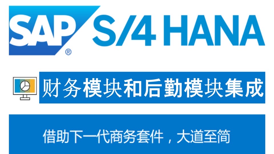 精通SAP S4 HANA FI-MM模块集成-限时优惠