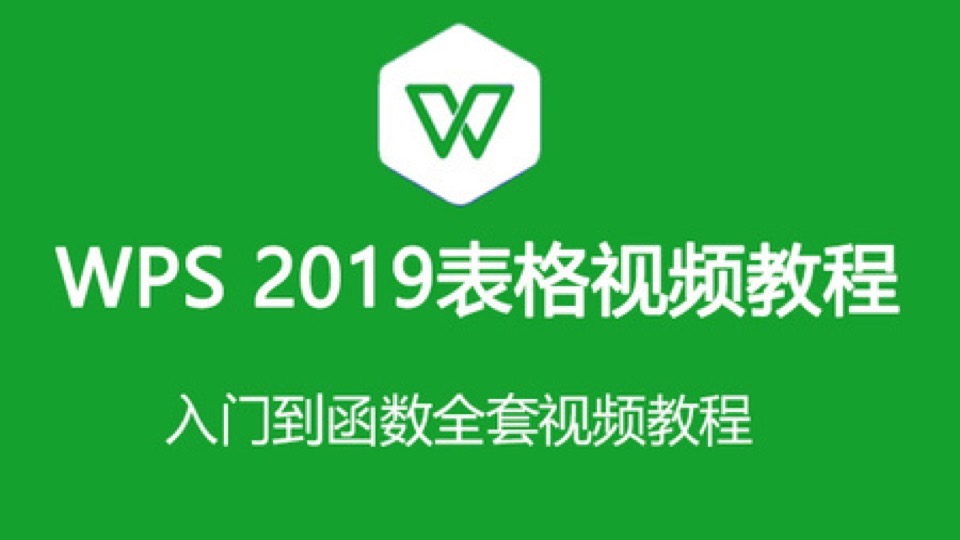 WPS表格2019版零基础全套教程-限时优惠