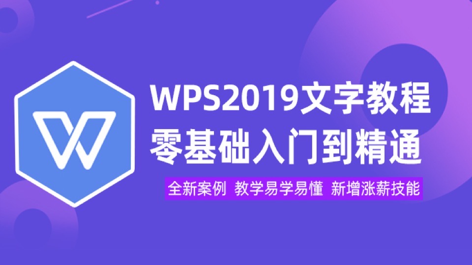 WPS2019文字排版教程零基础精通-限时优惠