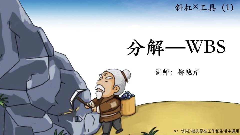 项目管理工具(1):分解-WBS-限时优惠