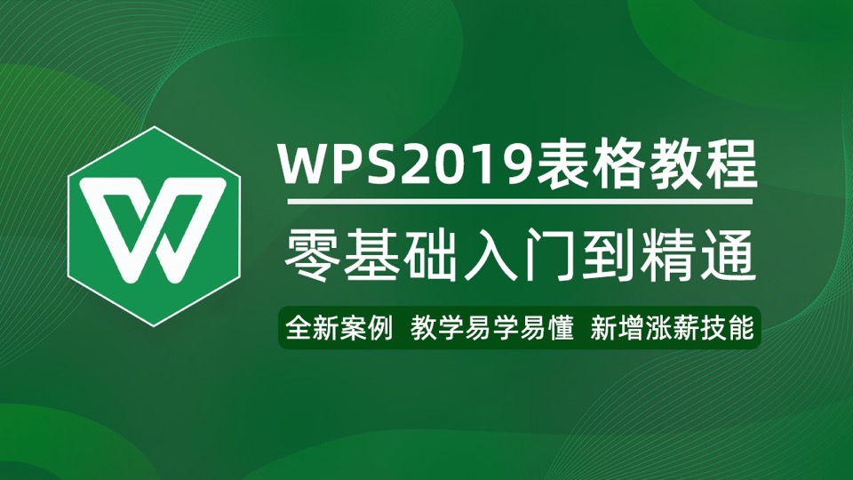 WPS2019表格视频教程 入门到函数-限时优惠