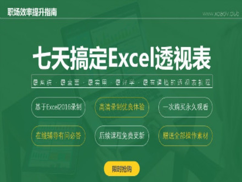 七天搞定Excel透视表-限时优惠-网易精品课