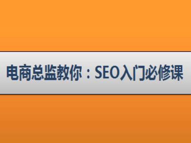 电商总监教你：SEO入门必修课-限时优惠-网易精品课