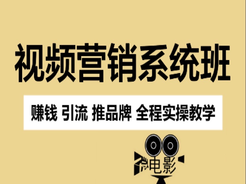 视频营销赚钱引流推品牌入门精通-限时优惠-网易精品课