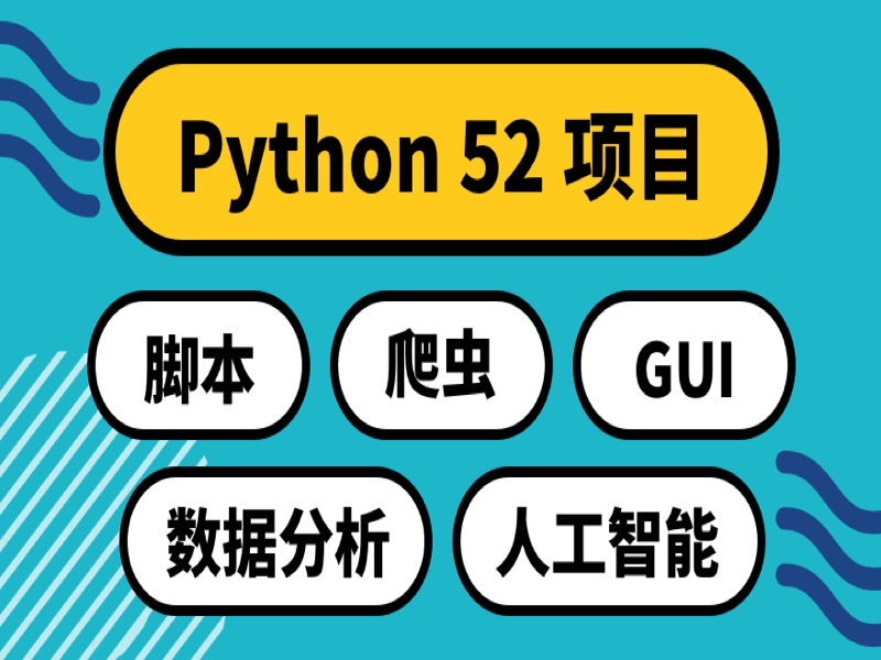 Python 52项目：实用主义学5领域-限时优惠-网易精品课