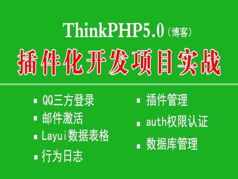 Thinkphp5插件化开发实战-博客-限时优惠-网易精品课
