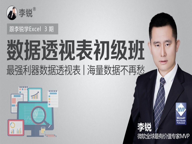 跟李锐学Excel数据透视表初级班-限时优惠-网易精品课
