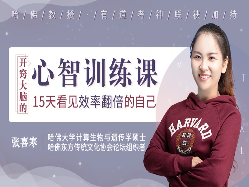 让你大脑开窍的哈佛心智训练-限时优惠-网易精品课