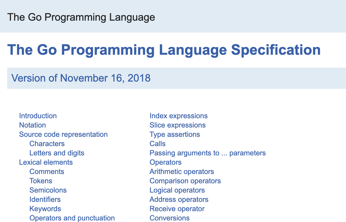 The Go Programming Language Specification