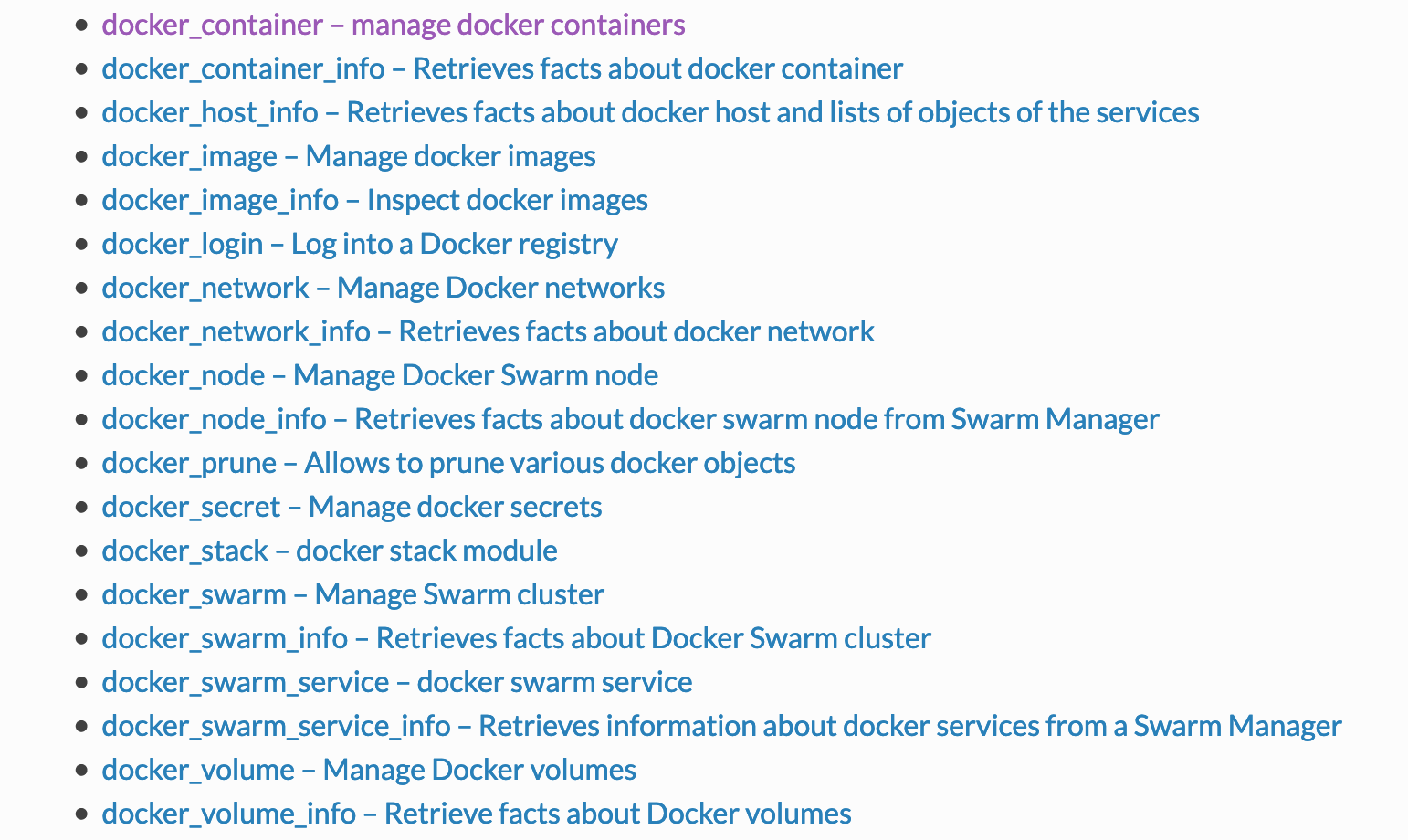 docker 模块