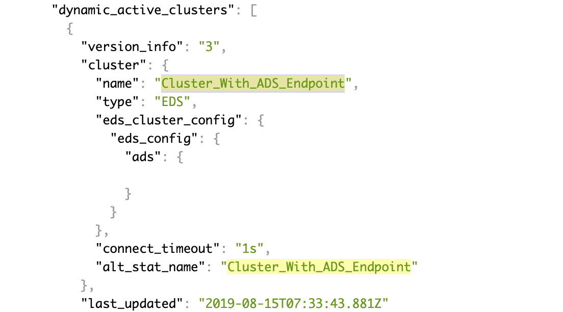 使用 ads 发现 endpoint 的 cluster